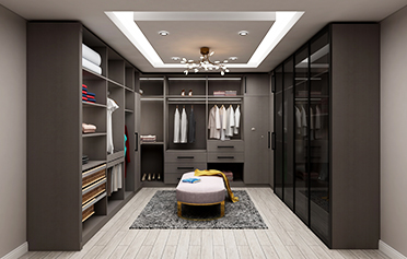 現代極簡衣帽間|開放式衣柜